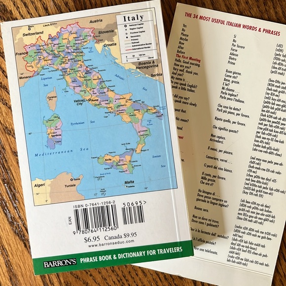 Barton’s ITALIAN AT A GLANCE phrase book and dictionary for travelers - Picture 2 of 9